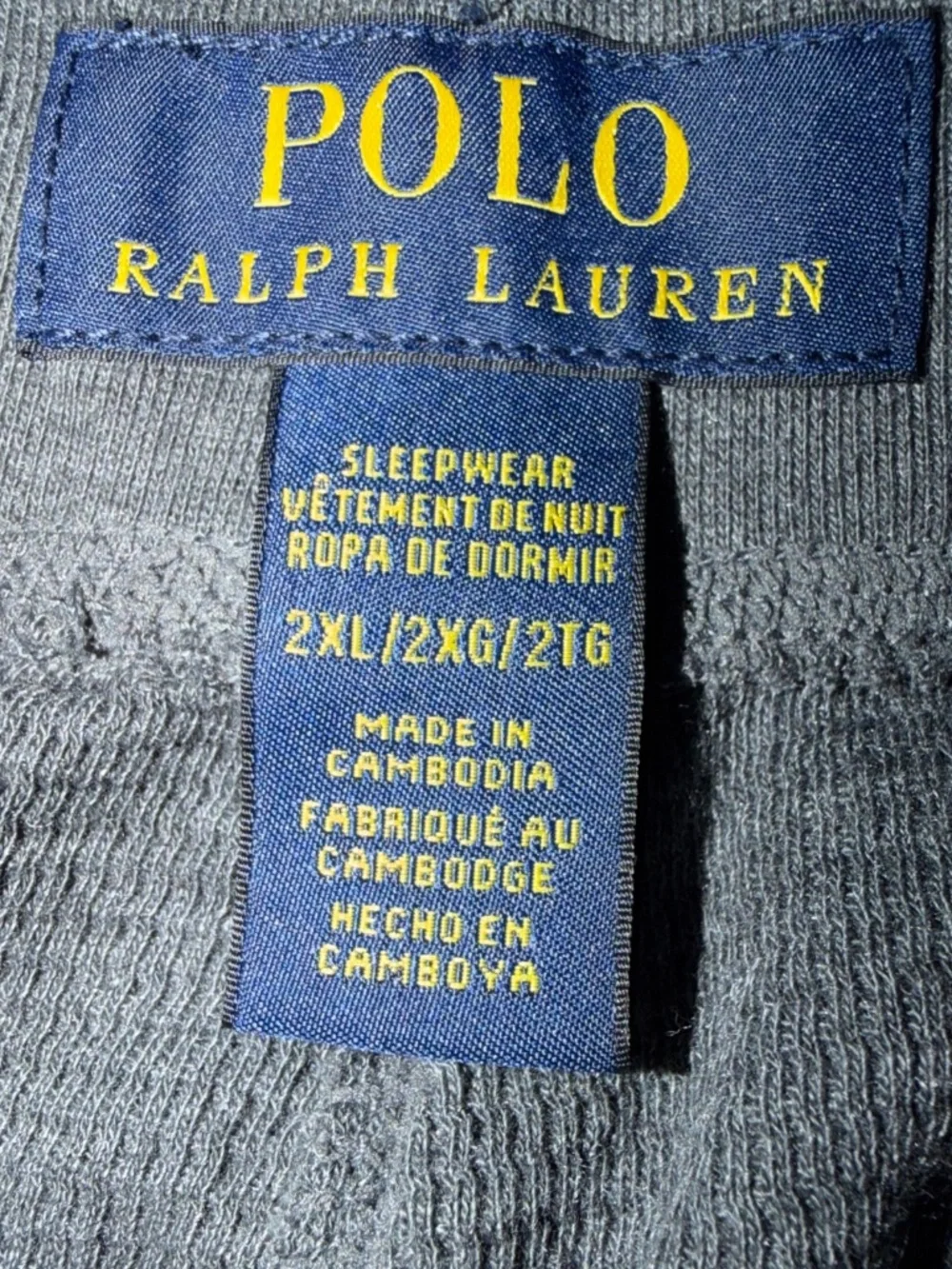 Polo Ralph Lauren Sleepwear Gray Thermal Pajama Pants Sz 2XL